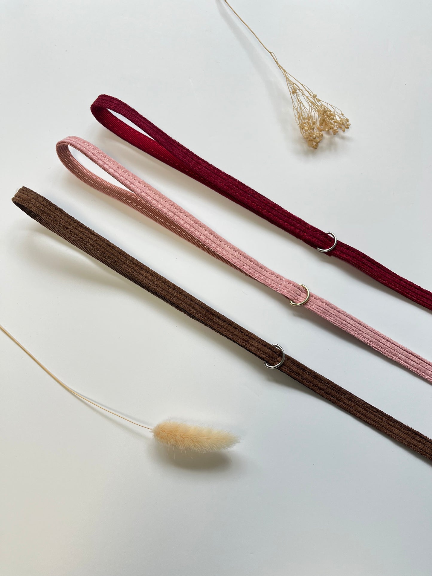 Laisse Chat et Chaton Velours Côtelé Chocolat