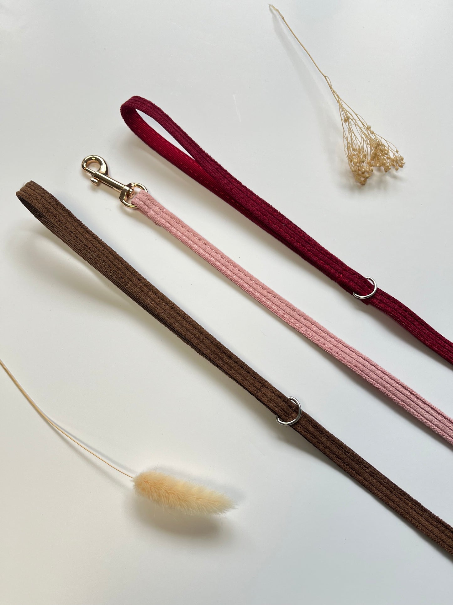 Laisse Chat et Chaton Velours Côtelé Chocolat