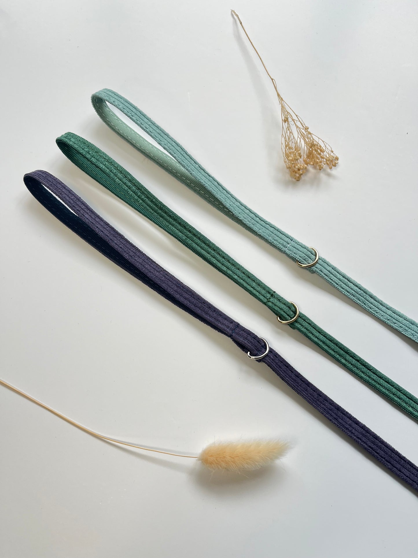 Laisse Chat et Chaton Velours Côtelé Bleu Ciel