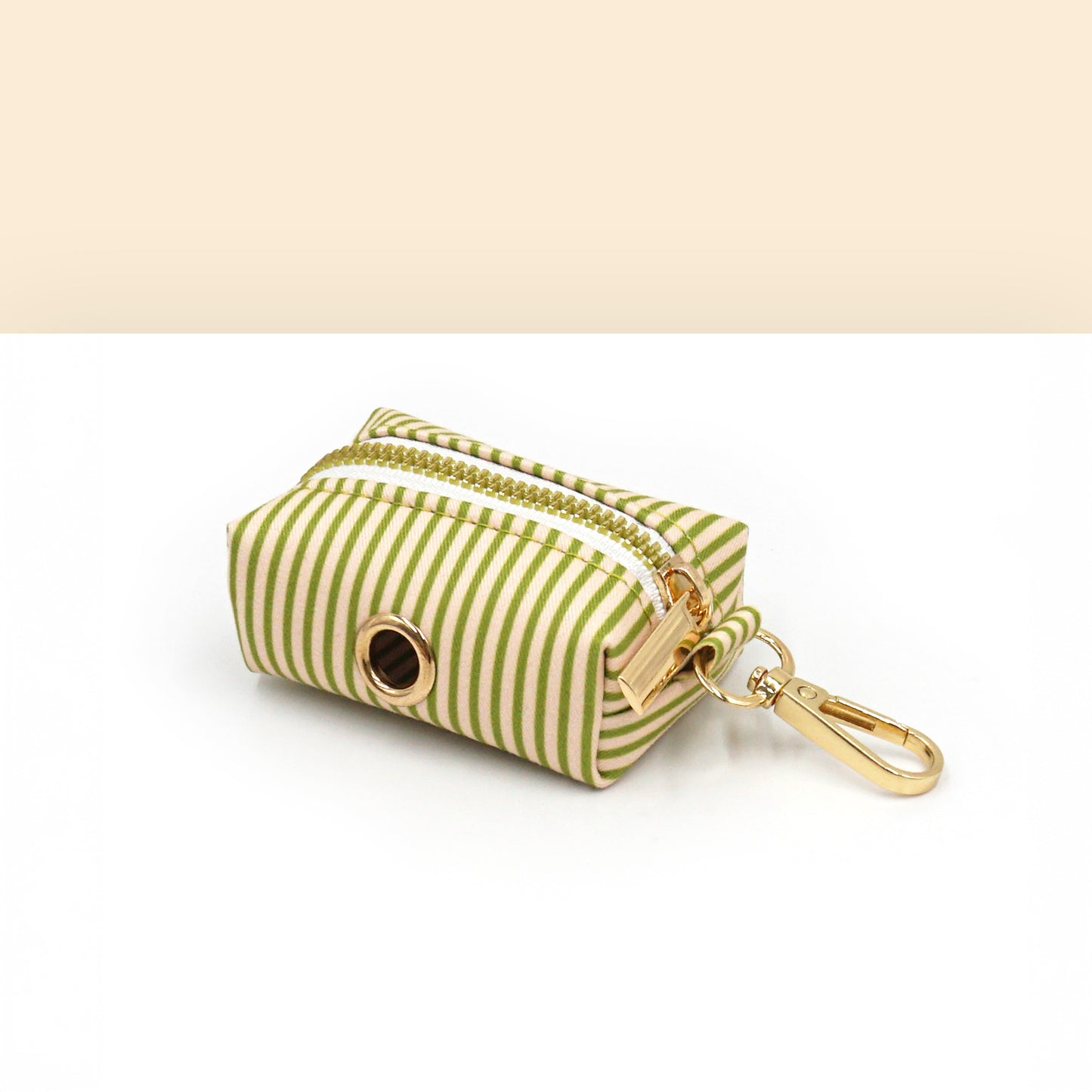 Pochette sac à crotte Coton Rayé Vert