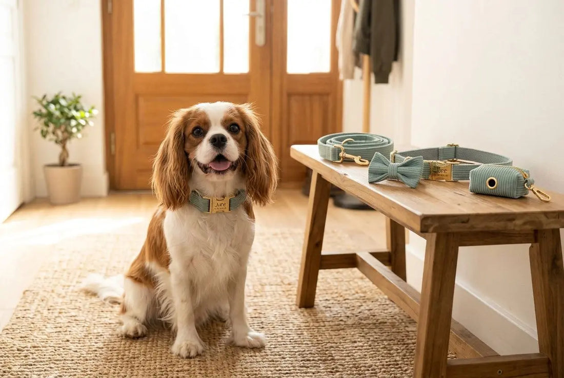 Collier chien personnalisé : prénom et gravure sur cuir