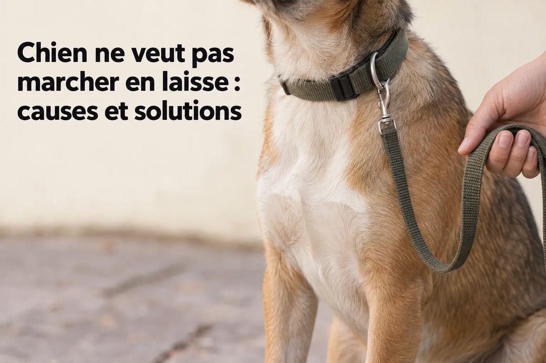 Chien ne veut pas marcher en laisse : causes et solutions