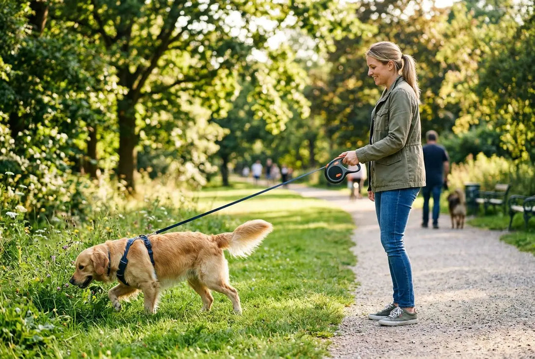 Laisse rétractable : guide pour choisir la meilleure laisse enrouleur pour chien