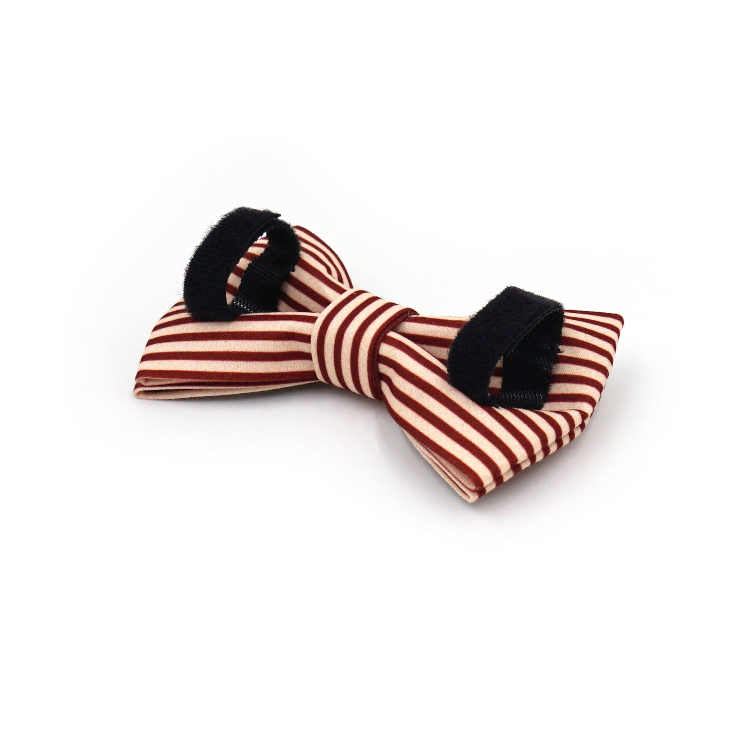 Noeud Papillon Coton Rayé Bordeaux