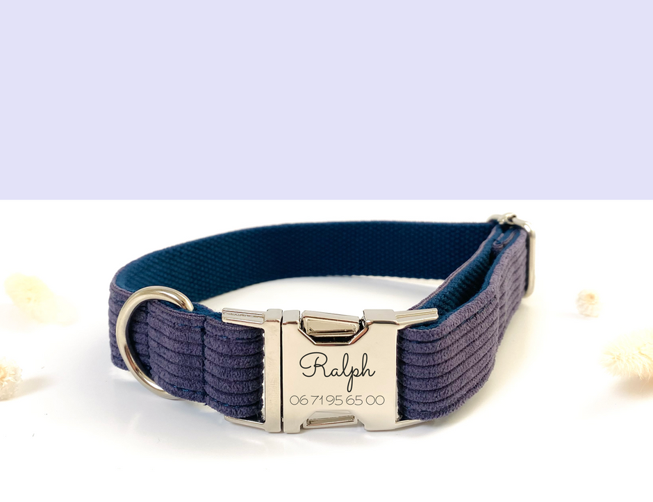 Collier Chien Personnalisé | Alexandra Vert Fleuri en Nylon