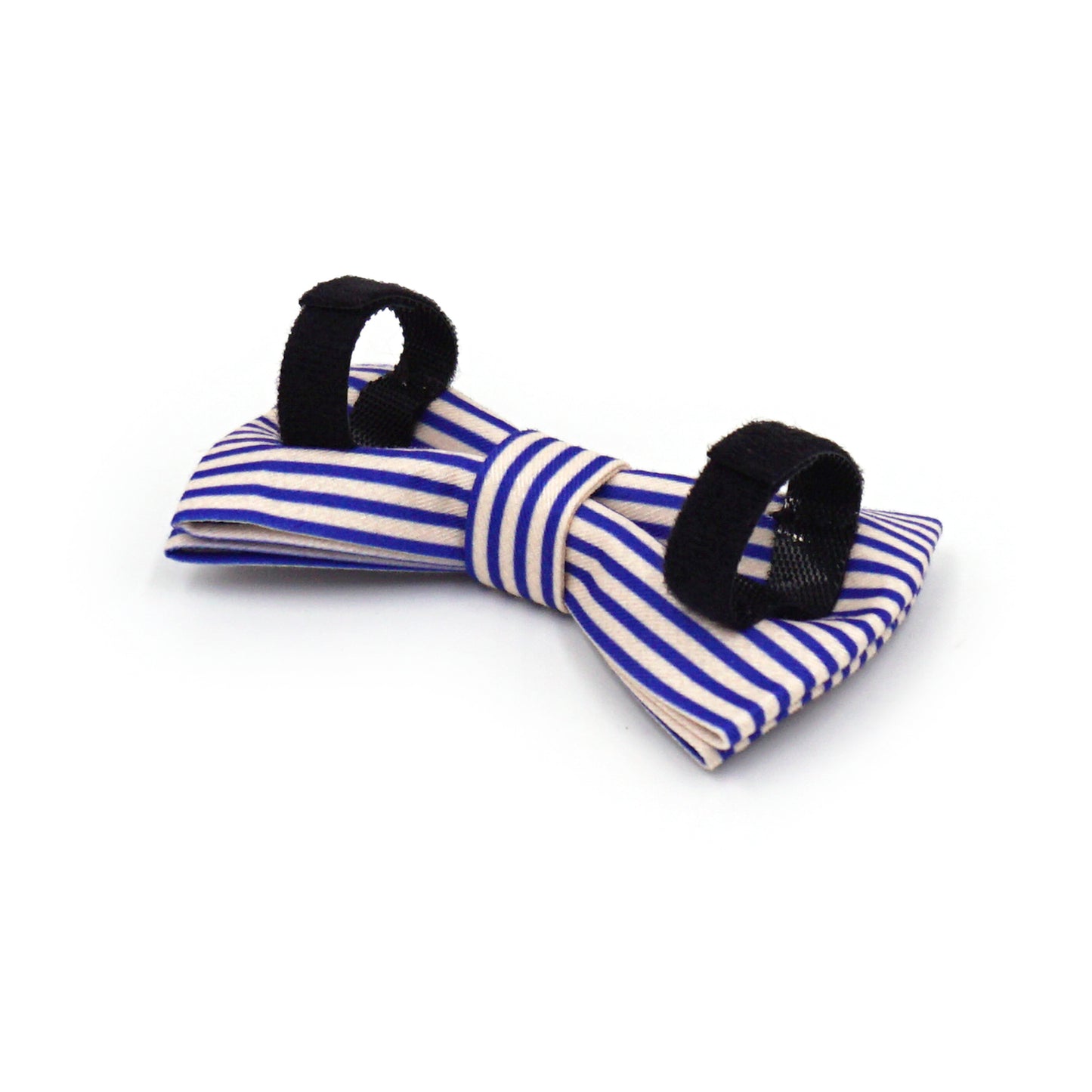 Noeud Papillon Coton Rayé Bleu