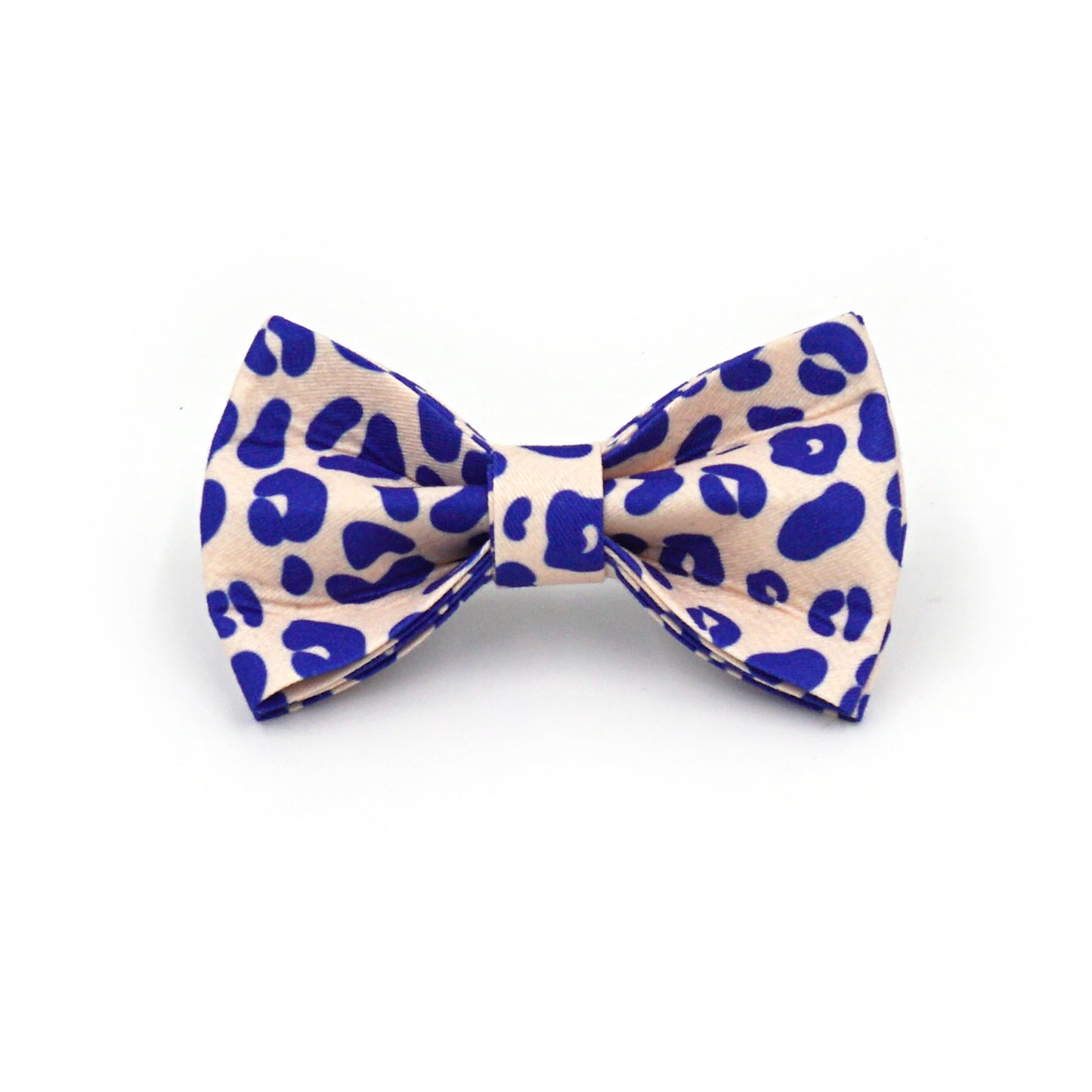 Noeud Papillon Coton Léopard Bleu