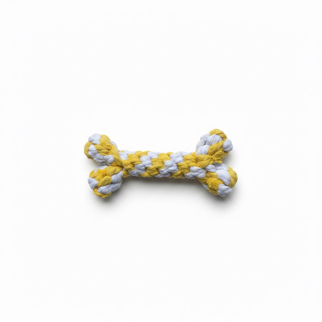 Os en corde jaune pour jouet à mâcher chien chat