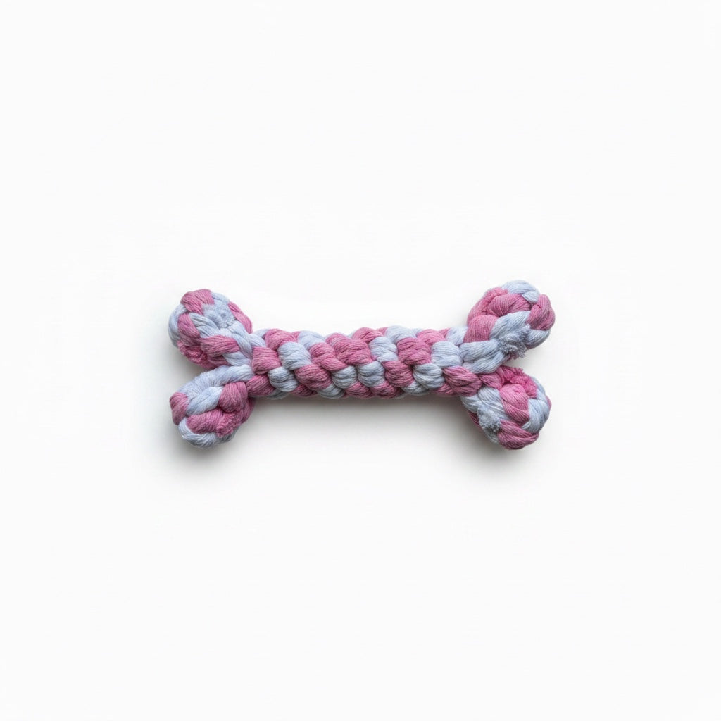 Os en corde rose pour jouet à mâcher chien chat