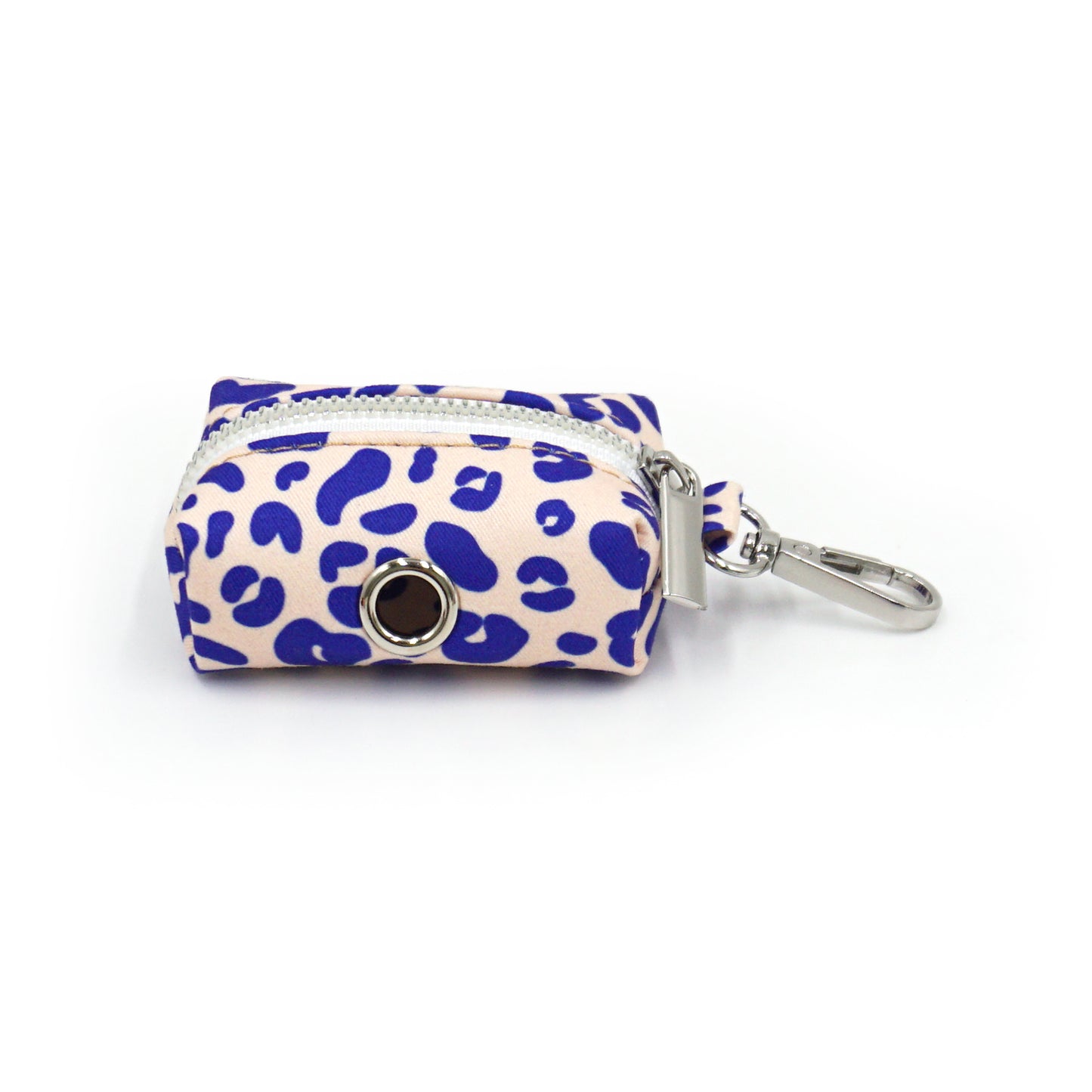 Pochette sac à crotte Coton Léopard Bleu