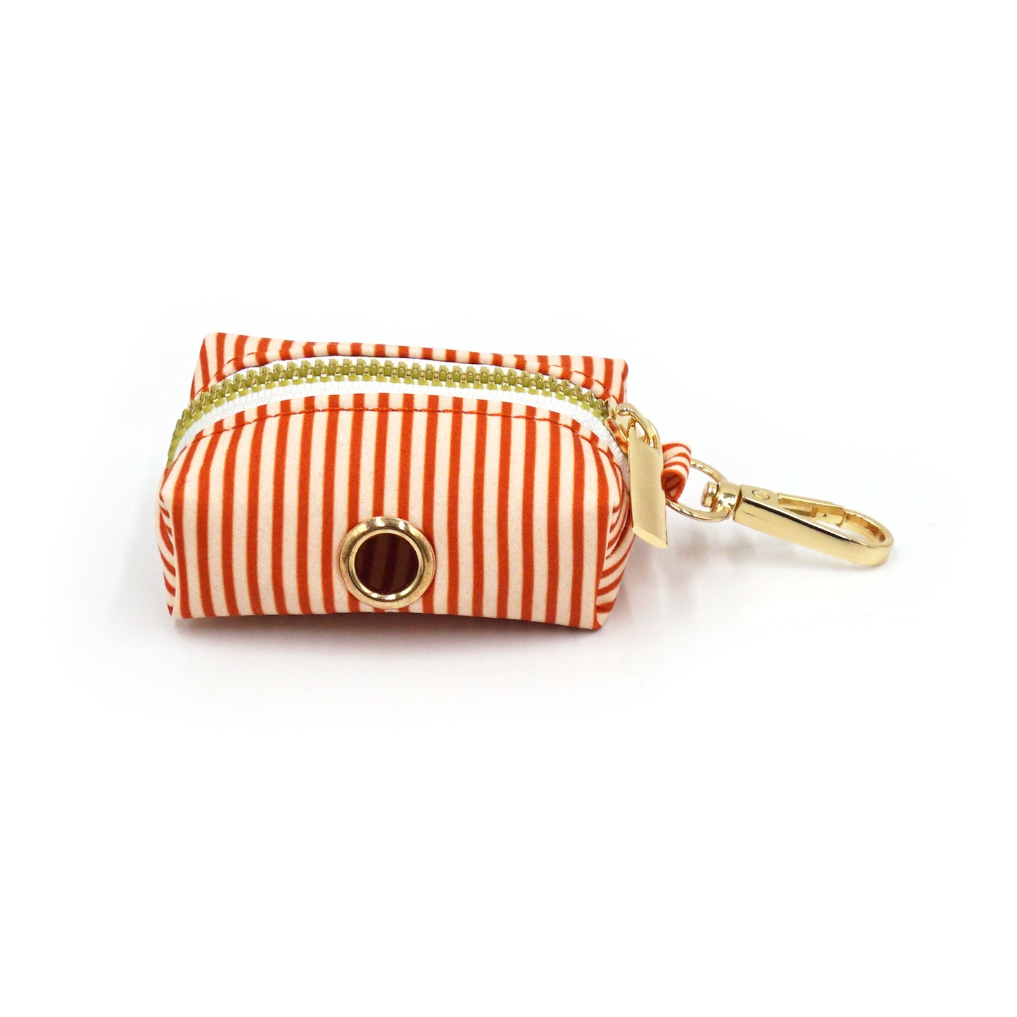 Pochette sac à crotte Coton Rayé Orange