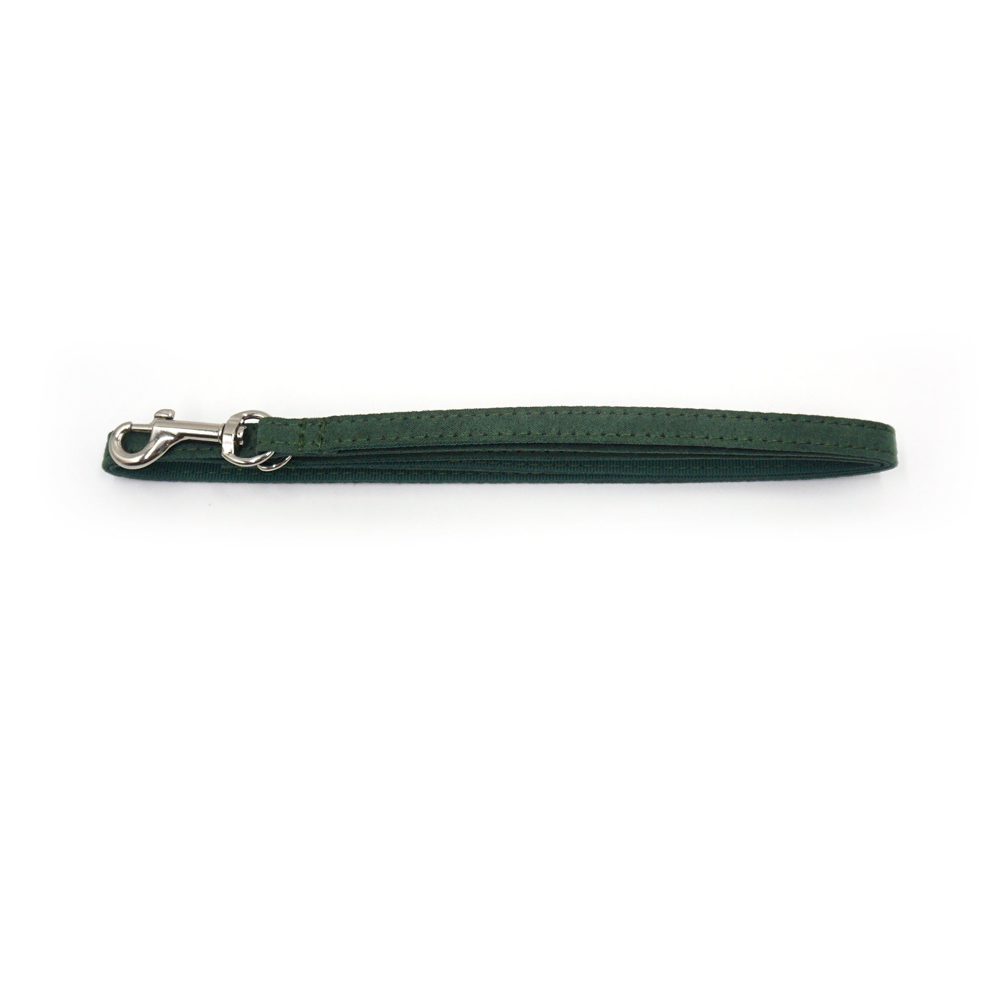 Laisse pour chat et chaton couleur vert sapin avec mousqueton métallique.